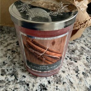 HALLMARK Cinnamon Wishes 3 WICK Jar Candle Soy Blend 16 oz